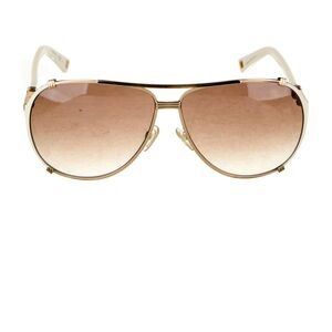 Christian Dior Aviator Goldtone & Brown Chicago 2 Sunglasses